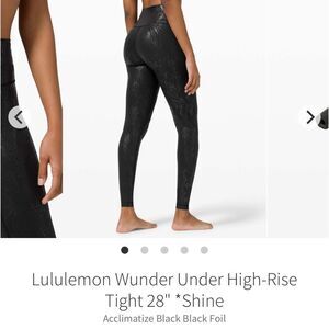 Lululemon Athletica Black Shine Leggings